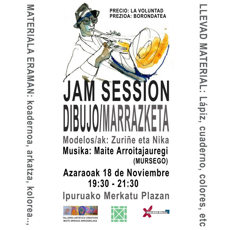 Jam session de dibujo el 18 de noviembre en Eibar - Maite Arriaga