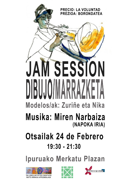 Jam session de dibujo el 24 de febrero en Eibar - Maite-arriaga