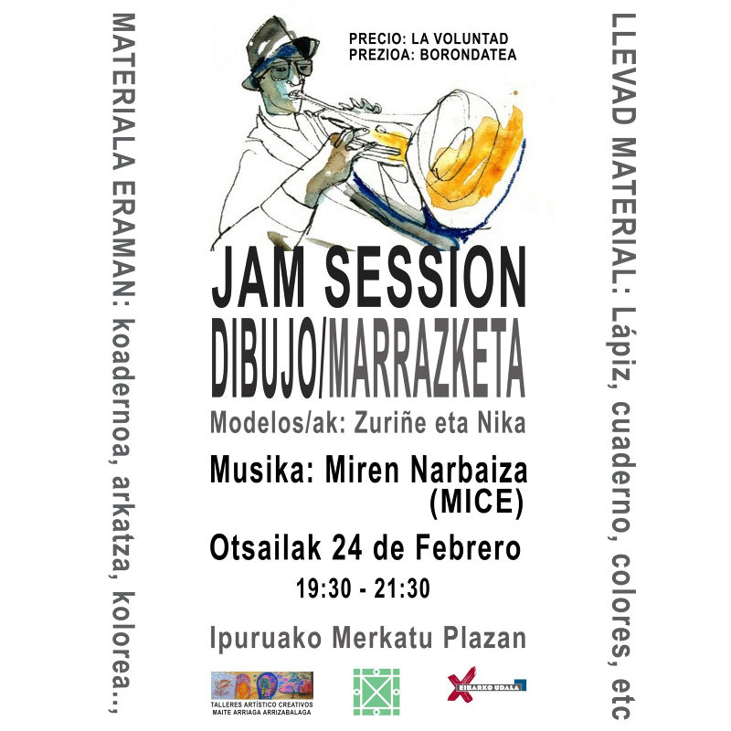 Jam session de dibujo el 24 de febrero en Eibar - Maite Arriaga