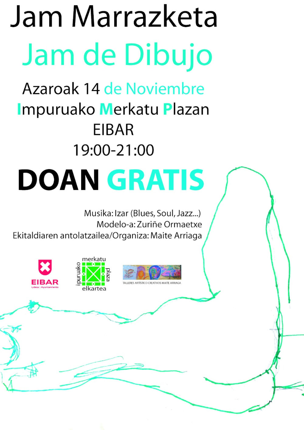 Jam de dibujo en Ipuruako Merkatu Plaza el 14 de noviembre 2026